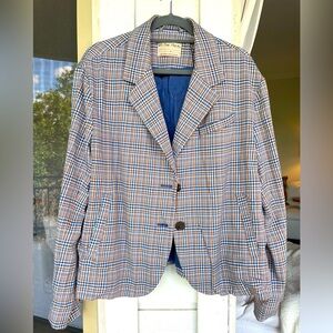 Free People** oversized plaid blazer